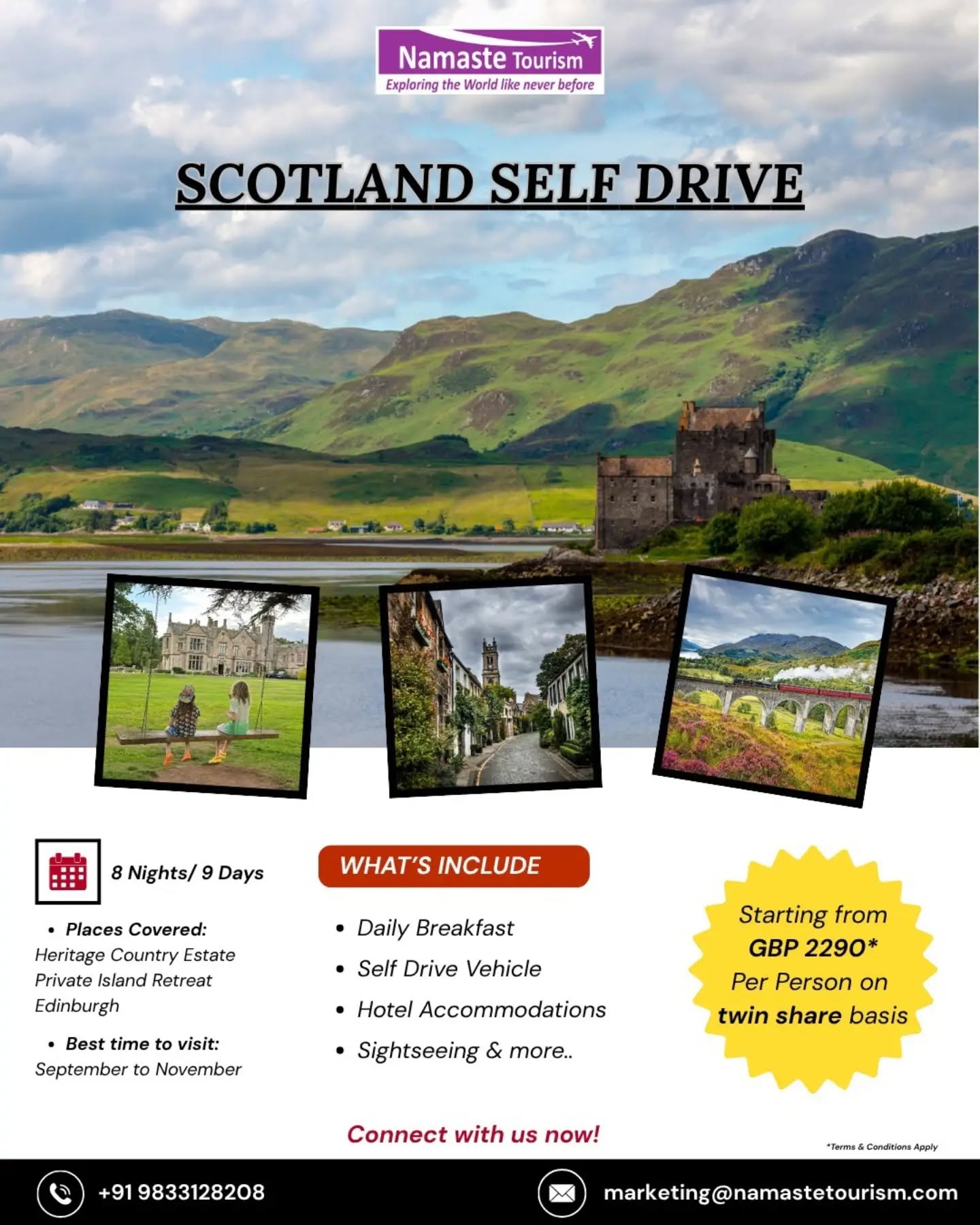 The best way to discover Scotland? At your own pace. 🇬🇧
Hit the open road, uncover hidden gems, and create unforgettable memories on a self-drive adventure.

#Scotland #ScotlandTravel #SelfDriveScotland #RoadTripScotland #TravelWithNamaste

{ travel, scotland, self drive, explore, discover }