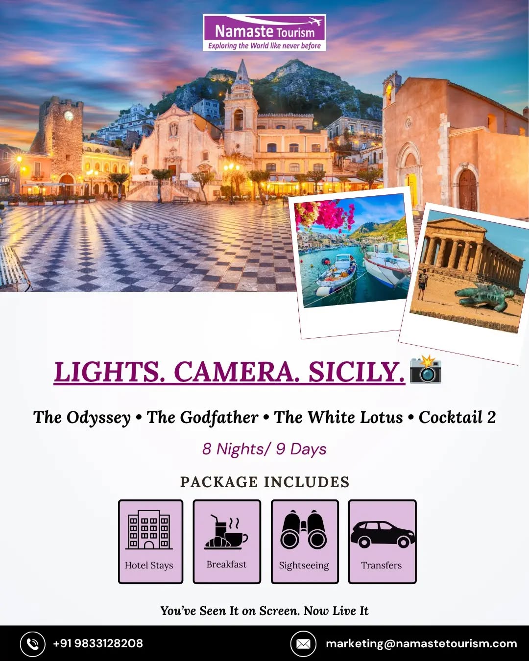 Lights. Camera. Sicily. 🎬🇮🇹

Sun-kissed shores, cinematic streets & la dolce vita — Sicily is calling. ✨

#LightsCameraSicily #Sicily  #ItalyTravel #LaDolceVita #ExploreItaly

{ offbeat, italy, movie, discover }