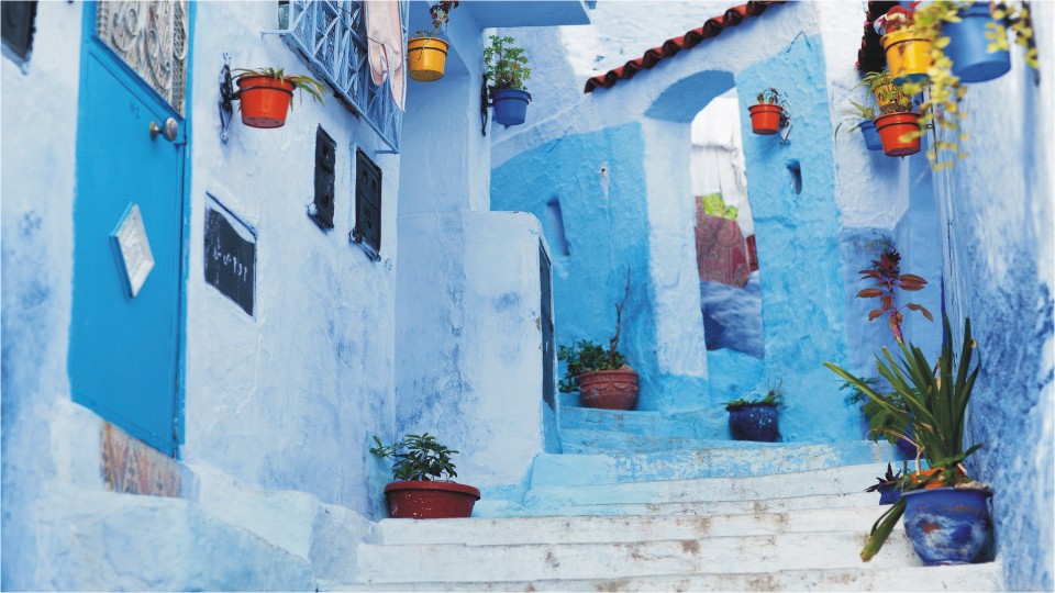 Blue city Chefchaouen in Morocco