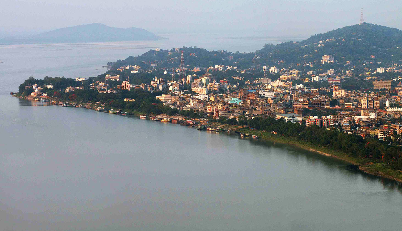 Vast expanse of Brahmaputra river