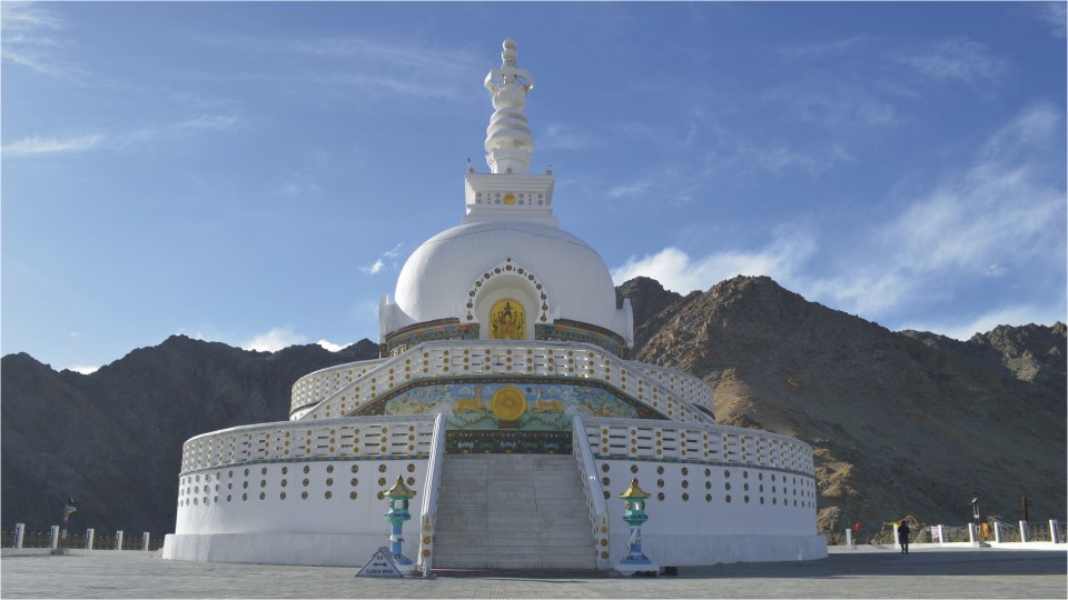 Shanti Stupa in Leh, Ladakh