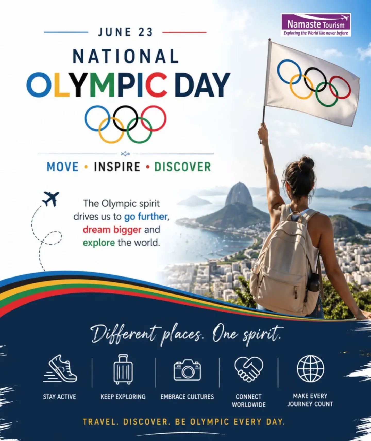 From stadiums to skylines, every destination tells a story of ambition, courage & discovery. 🌍
This Olympic Day, let your spirit of adventure take you further. 🏅✈️

#NationalOlympicDay #TravelGoals #Wanderlust

{ olympic, travel, discover }