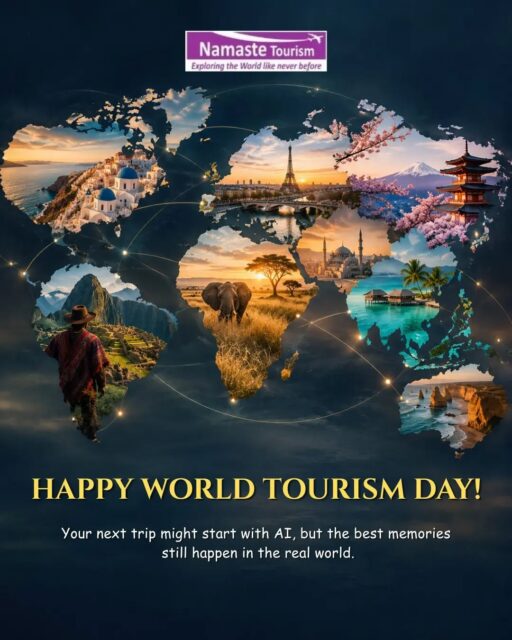 AI can plan the journey. Humans make it memorable. 🌍

This World Tourism Day, we celebrate a future where technology makes travel smarter — and the human touch makes it meaningful.

#WorldTourismDay #FutureOfTravel #NamasteTourism