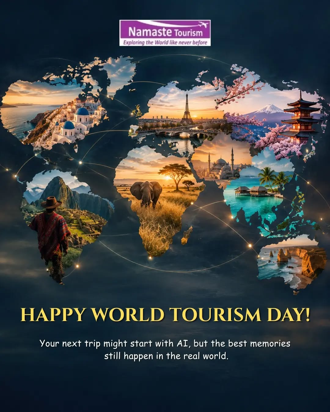 AI can plan the journey. Humans make it memorable. 🌍

This World Tourism Day, we celebrate a future where technology makes travel smarter — and the human touch makes it meaningful.

#WorldTourismDay #FutureOfTravel #NamasteTourism