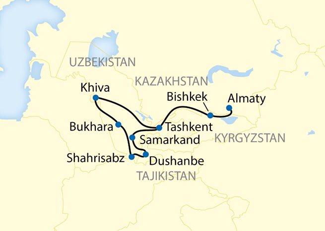 Silk road train map